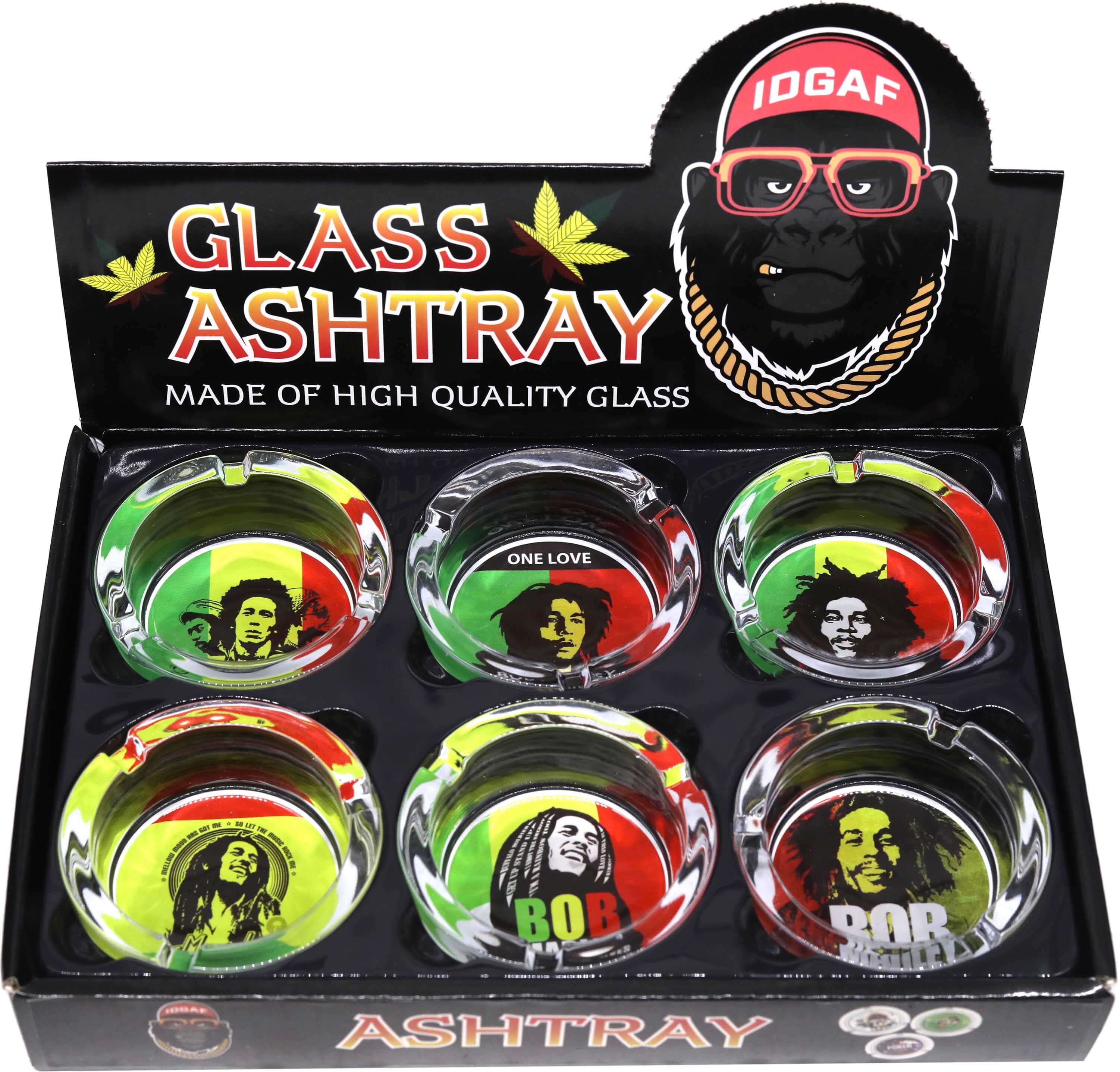 IDGAF Glass Round Ashtray (ASH4) | 6 Count Display | Assorted Designs - image 4 of 4
